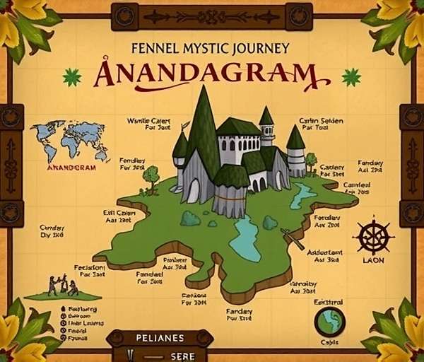 Anandagram World Map Fennel Mystic Journey world map showing the fictional land of Anandagram