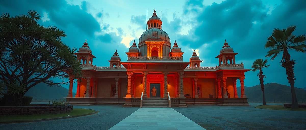 Ancient Temple in Anandagram Ancient temple in Fennel Mystic Journey inspired by Indian architecture